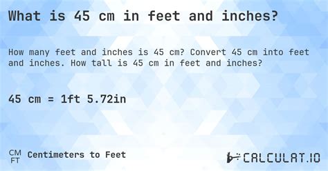 45 Cm Feet