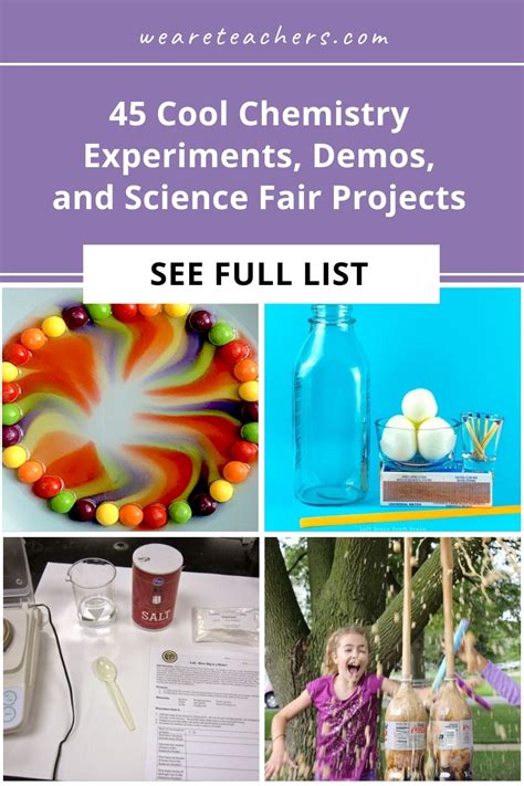 45 Cool Chemistry Experiments Demos And Science Fair Science Simple Activities - Science Simple Activities