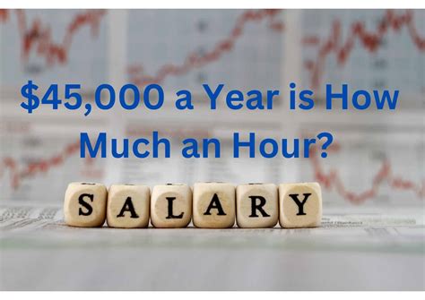 45000 a year is how much an hour. Frequently Asked Questions. $45,000 a year is how much a month? If you make $45,000 a year, your monthly salary would be $3,749.20. Assuming that you work 40 hours per week, we calculated this number by taking into consideration your yearly rate ( $45,000 a year ), the number of hours you work per week ( 40 hours ), the number of weeks per year ... 