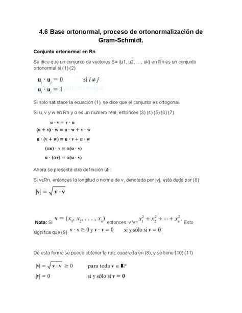 46 Base Ortonormal Proceso De Ortonormalizacion De Gram Schmidt 4