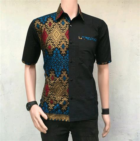 46 Desain Baju Kemeja Batik Pria Desaprojek Baju Seragam Batik Kantor Kombinasi Warna Dasar Hitam Muda - Baju Seragam Batik Kantor Kombinasi Warna Dasar Hitam Muda