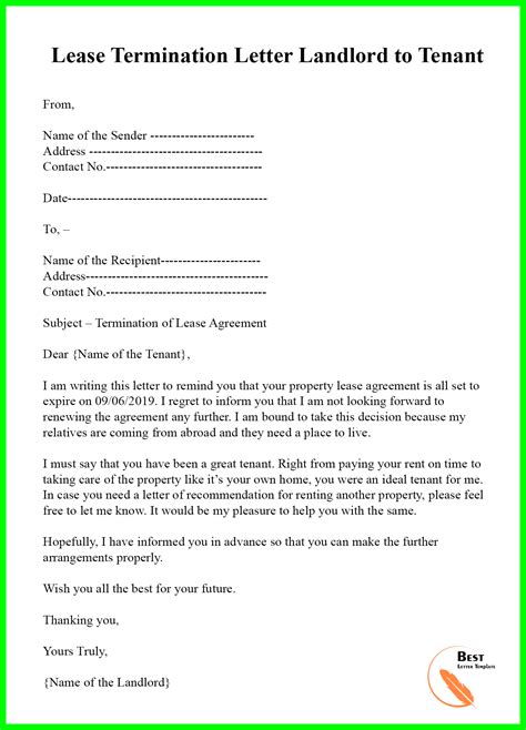 47 Early Lease Termination Letters & Agreements - TemplateLab