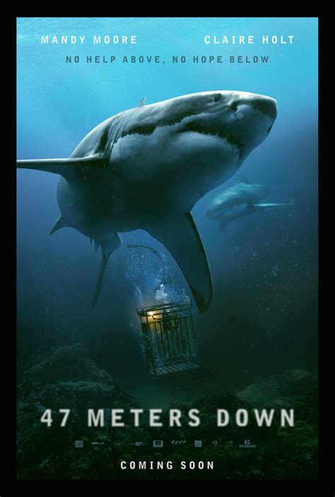 47 meters down 2017 movie. 47 Meters Down Reviews. 52 Metascore; 2017; 1 hr 29 mins; Drama, Horror, Suspense, Action & Adventure; PG13. Watchlist. Where to Watch. While holidaying in ... 