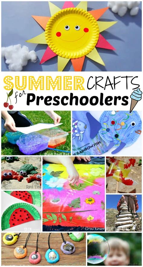 47 Summer Crafts For Preschoolers To Make This Summer Art Kindergarten - Summer Art Kindergarten