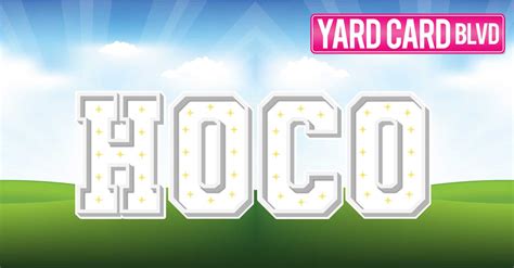 48" HOCO Marquee Letters with Twinkle Light Holes — Yard Card Blvd
