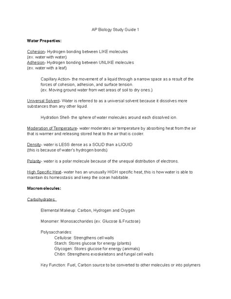 48 Ap Biology Study Guide Answers Chapter