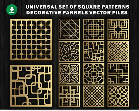 48 Geometric Patterns CNC File Laser Cutting File Dxf Etsy