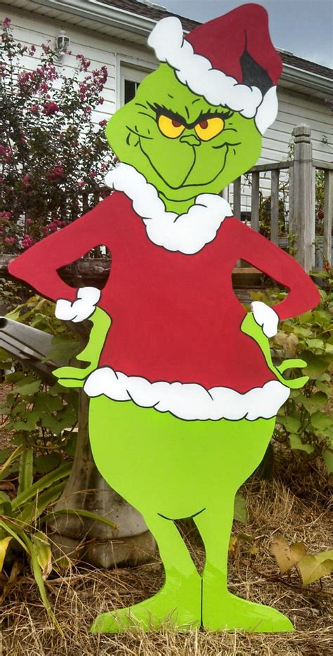 48 Grinch Christmas Yard Art Decoration by WoodArtandSuch on Etsy