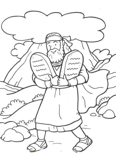 48 Moses and the 10 Commandments CCD Coloring Sheets Pinterest