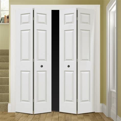 Get free shipping on qualified 48 x 80, Bi-Fold Interior Doors products or Buy Online Pick Up in Store today in the Doors & Windows Department. ... 48 in. x 80 in. Beveled Edge Mirror Solid Core MDF Interior Closet Bi-Fold Door with White Trim. Add to Cart. Compare. New. Expert Installation Available $ 469. 99 - $ 509. 99.. 