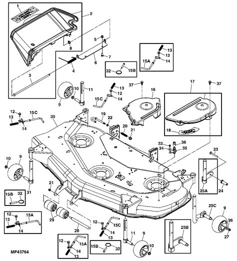 John Deere Deck Drive Belt Tightener Spring - M158756. (1) $13.32. Add to Cart. John Deere Discharge Chute - TCA16388. (11) $111.40. Add to Cart. John Deere Dry-Condition Kit for 48-inch 48A Accel Deep Mower Deck - BM26238. . 