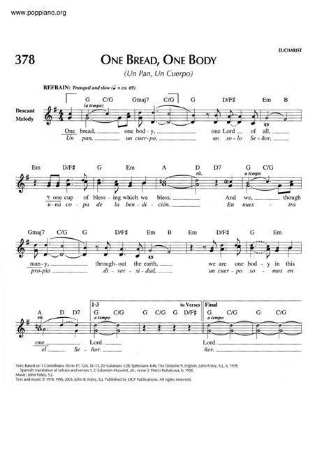 496 One Bread One Body Lutheran Music