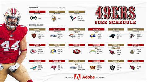 49ers 2022 Schedule Printable