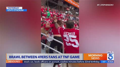 49ers fans attack each other in massive brawl at Levi's Stadium