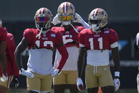 49ers receiver Brandon Aiyuk is emerging as a star in training camp