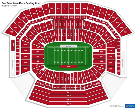 49ers Seating Chart Levi S Stadium