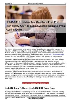 4A0-116 PDF Testsoftware