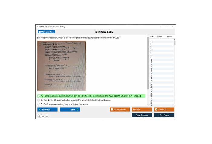 Test 4A0-116 Questions Vce