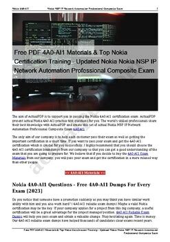 4A0-AI1 PDF Testsoftware