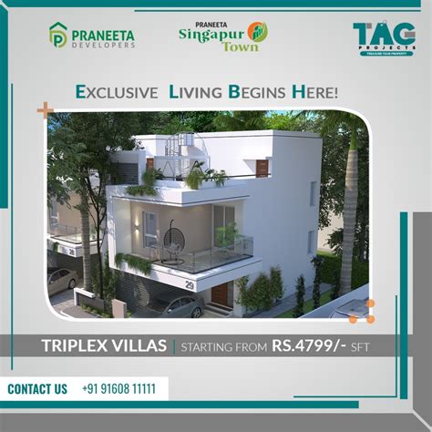 4BHK Villas in Shankarpally at Mokila Praneetha Singapur Town