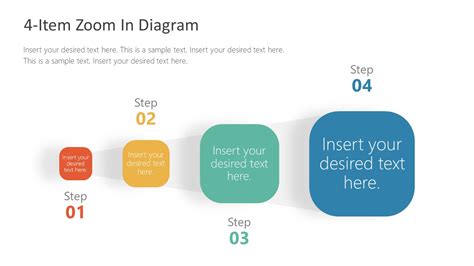 4Item Zoom In Diagram PowerPoint Template SlideModel