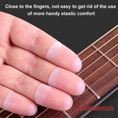 4PCS Guitar Fingertip Protectors Silicone Finger Guards For Guitar ...