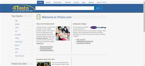 4Tests.com - Your Free Online Practice Exam Site! - wintechmobiles.com