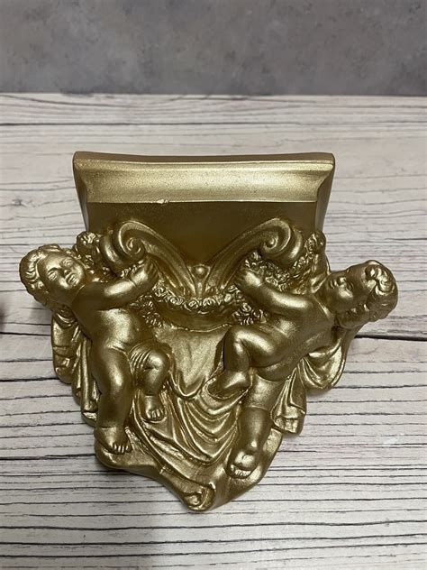 4x Architectural Ornate Plaster Cherub Angel Gold Wall Decor ... - eBay - muktibox.com
