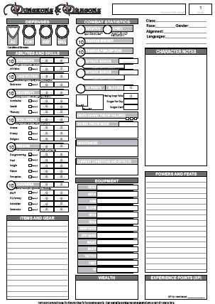 4e Character Sheet
