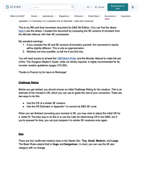 4e To 5e Simple Conversion Guidelines 2