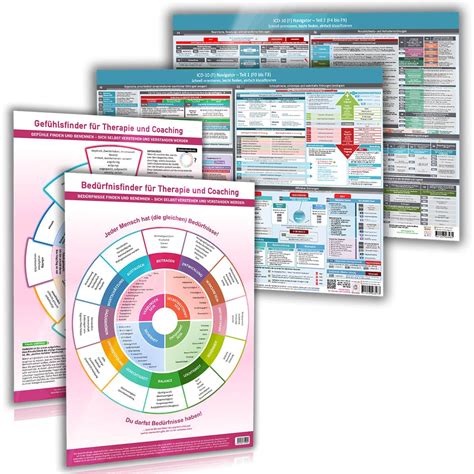 4er Set Icd 10 F Navigator Dina4 Wandposter Dina2
