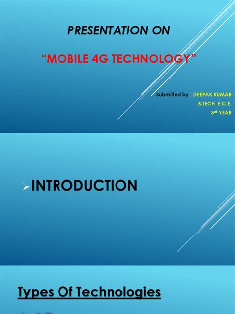 4g Technology Paper Presentation In Ieee Format