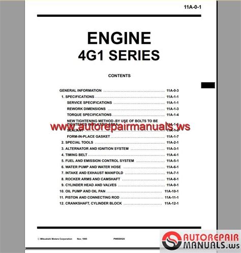 Read 4G15 8V Engine Manual 