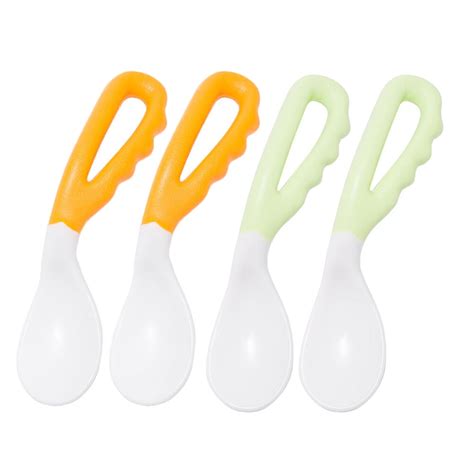 4pcs Curved Baby Spoons Toddler Training Spoons Toddler …