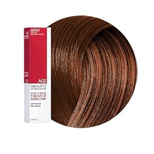 Buy AGEbeautiful Permanent Liqui Creme Hair Color Dye & Developer Starter Kit | 100% Gray Coverage | Anti-Aging | Biotin for Thicker, Fuller, Healthier Hair | 4R Dark Red …. 