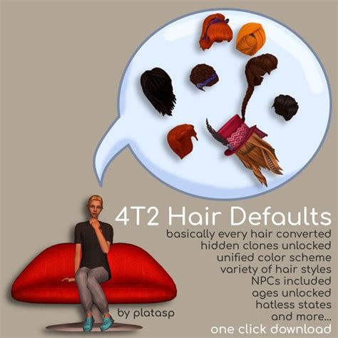 4t2 Hair Defaults : r/sims2 - Reddit