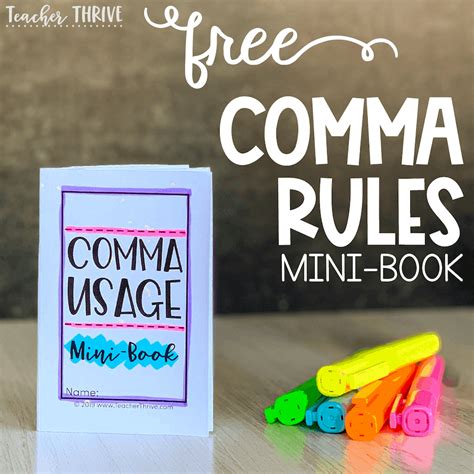 4th Grade Comma Rules Teaching Resources Teachers Pay …