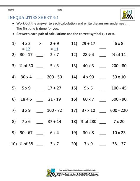 4th Grade Math Problems And Answers