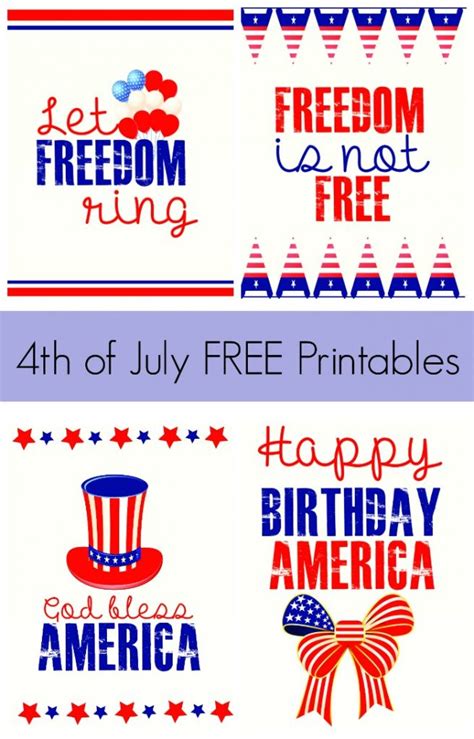 4th Of July Printables