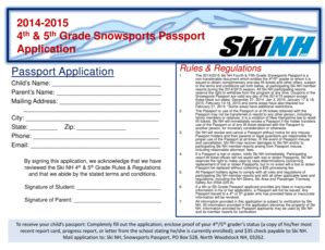 4th Amp 5th Grade Snowsports Passport Ski Nh Ski Grade - Ski Grade