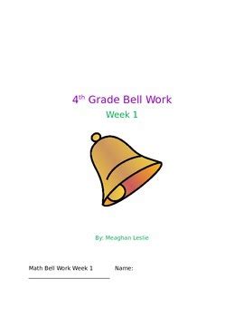 4th Grade Bell Work   The Bell In The Town Hall The Switchel - 4th Grade Bell Work