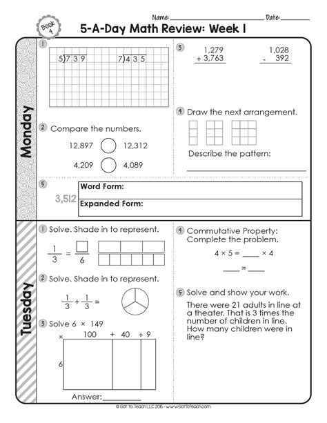 4th Grade Daily Math