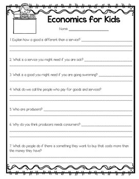 4th Grade Economics Worksheets Teachervision Economics 4th Grade - Economics 4th Grade