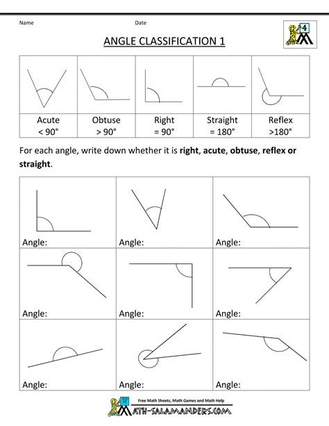 4th Grade Geometry Math Salamanders Geometry Worksheet For Grade 4 - Geometry Worksheet For Grade 4