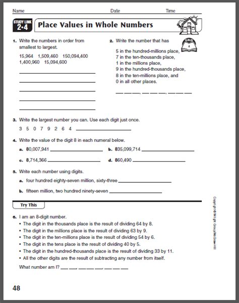 4th Grade Homework Study Link Em4 At Home 4th Grade Everyday Math - 4th Grade Everyday Math