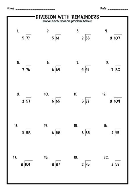 4th Grade Long Division Worksheets Math Salamanders Practice Long Division - Practice Long Division