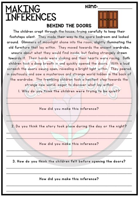 4th Grade Making Inferences In Fiction Education Com Inferencing Worksheet For 4th Grade - Inferencing Worksheet For 4th Grade