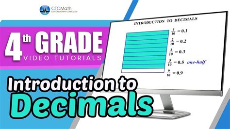 4th Grade Math Tutorials Introduction To Decimals Youtube Introducing Decimals  4th Grade - Introducing Decimals  4th Grade