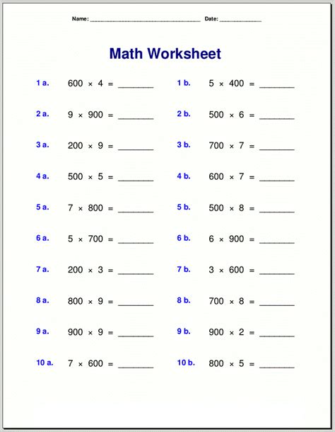 4th Grade Math Worksheets Gr 4 Math - Gr.4 Math
