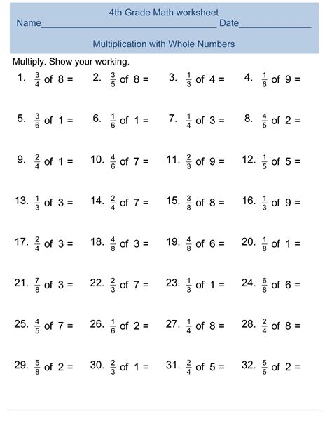 4th Grade Math Worksheets Math Worksheets For Grade Setting Worksheet For 4th Grade - Setting Worksheet For 4th Grade